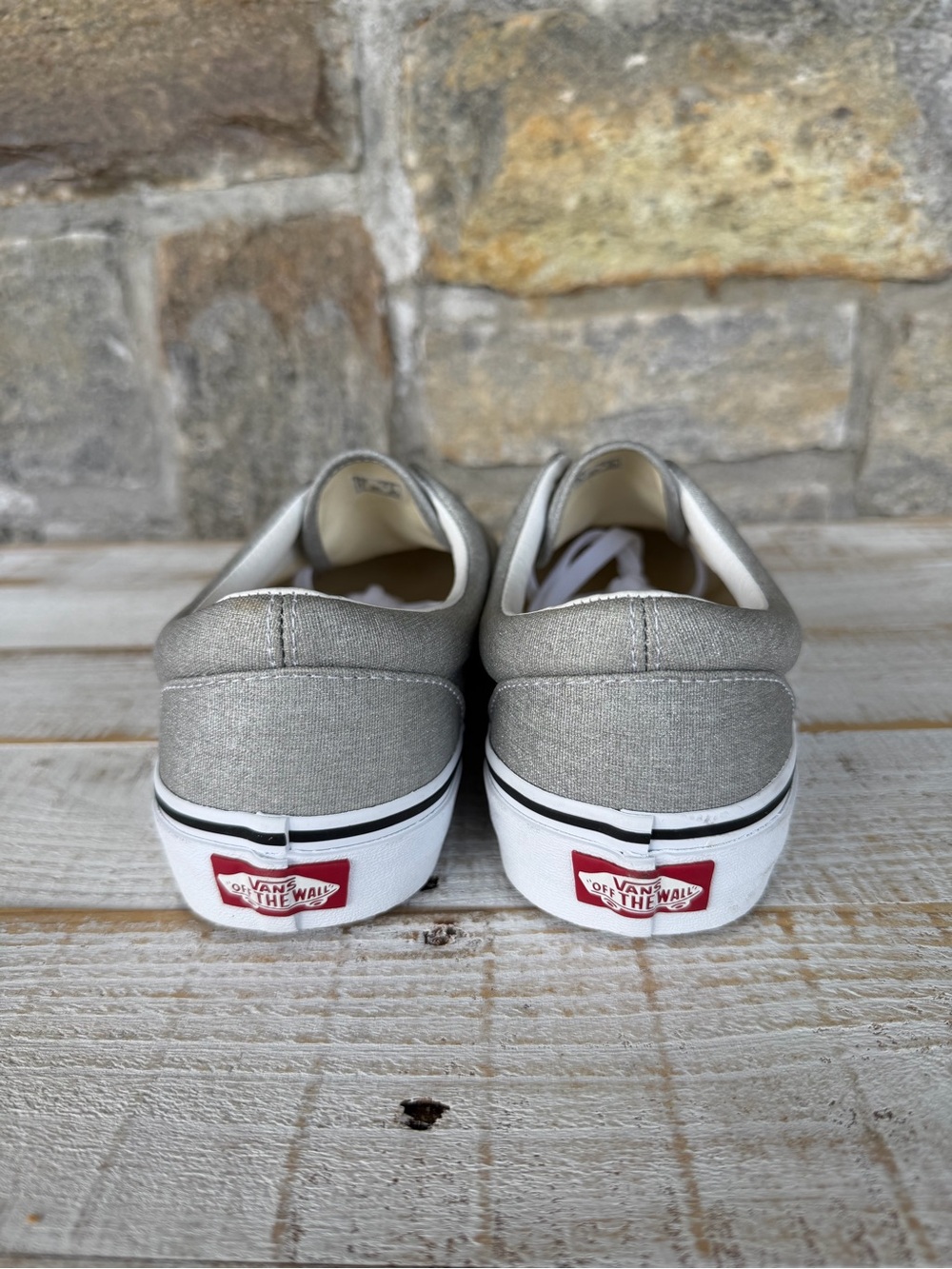 Vans Silver Gray Low-Top Canvas Sneakers-New - Picture 3 of 6